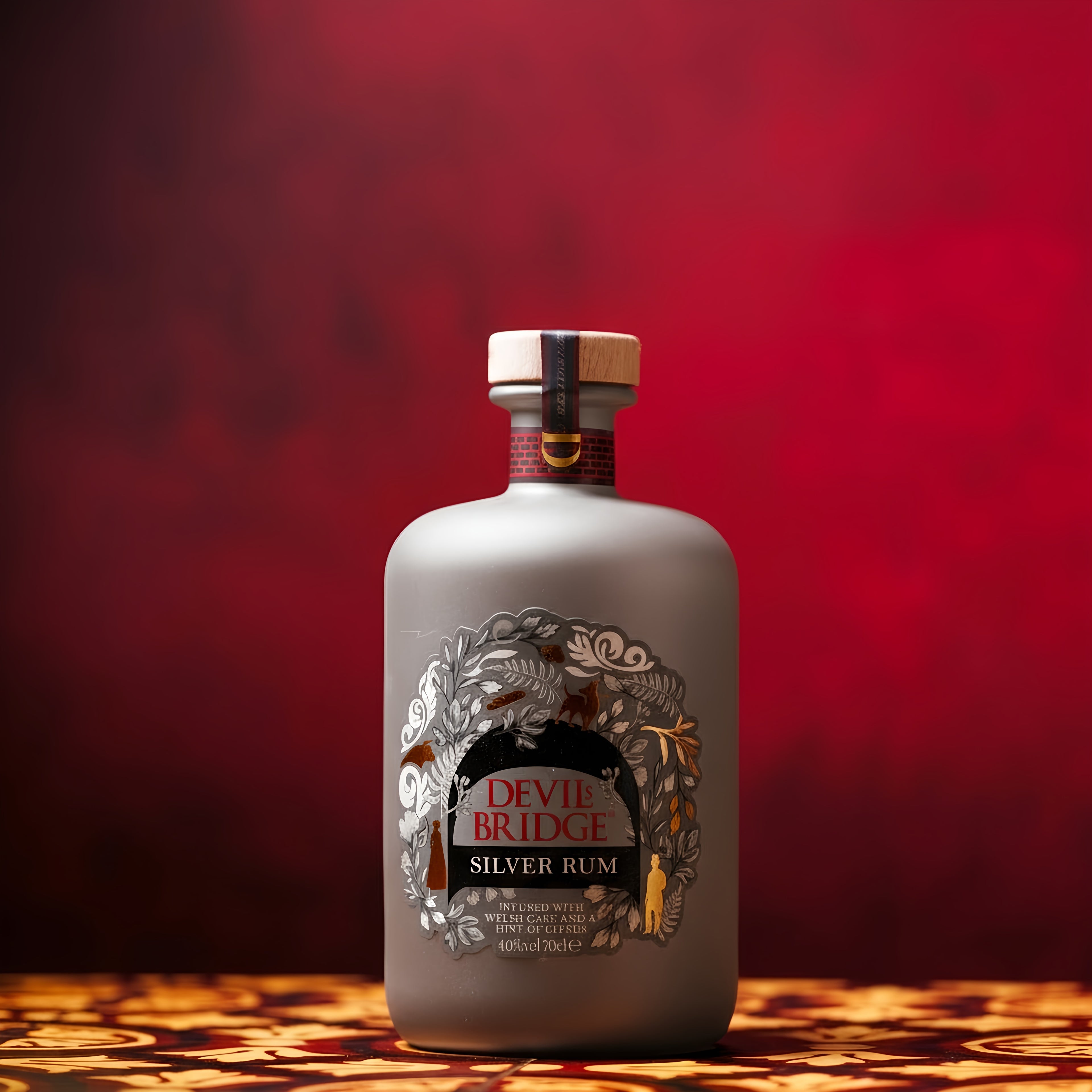 Devil's Bridge Silver Rum Bottle